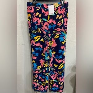 Sugarlips Floral Strokes Wide Leg Pants, sz L